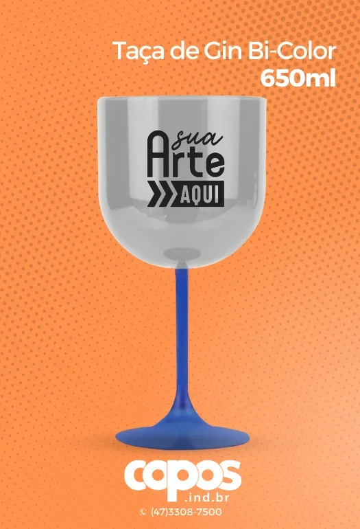 Ta&ccedil;a de Gin Bicolor